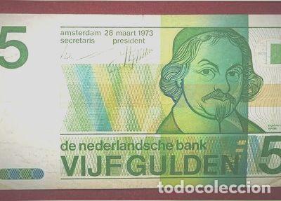 Billetes extranjeros: billete 5 gulden holanda 1973 pick 95 a - Foto 1