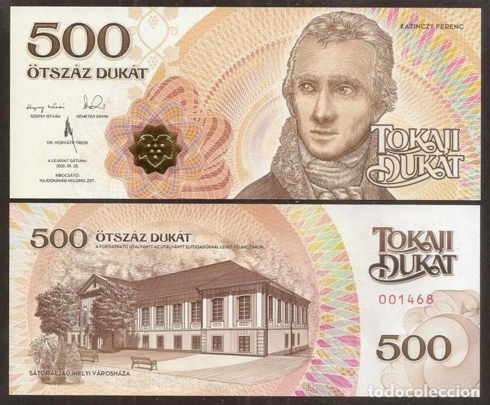 Billetes extranjeros: HUNGRIA (Local). Bonito 500 dukat 2016. Valor legal hasta 03.09.2020. S/C.