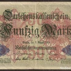 Billetes extranjeros: ALEMANIA. 50 MARK 1914. PICK 49.. Lote 340878683