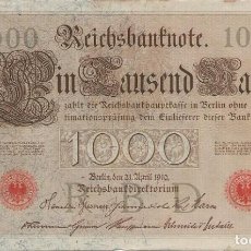 Billetes extranjeros: ALEMANIA, 1000 MARCOS 21 04 1910 BC. Lote 341221988