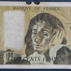 Billetes extranjeros: FRANCIA 500 FRANCOS 1981 PICK 156E (BC). Lote 341228563