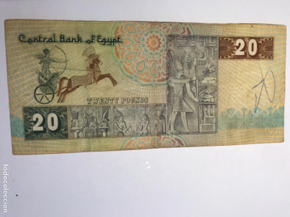 Billetes extranjeros: Billete. Egipto. Egypt. Twenty 20 pounds. BC - Foto 2