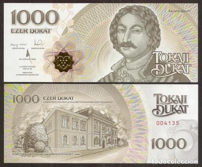 Billetes extranjeros: HUNGRIA (Local). 1000 dukat 2016. Valor legal hasta 03.09.2020. S/C.