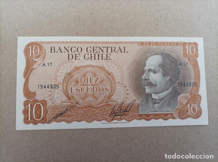 Billetes extranjeros: Billete de Chile de 10 escudos, UNC - Foto 1