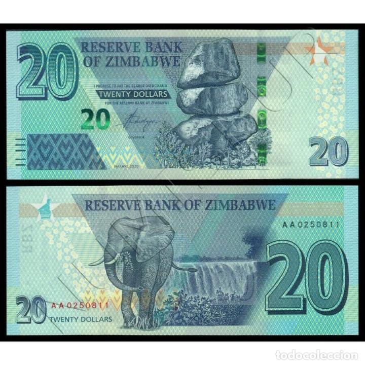 Billetes extranjeros: ZIMBABWE 20$ ZIMBABWE 2020 - PREFIX - Foto 1