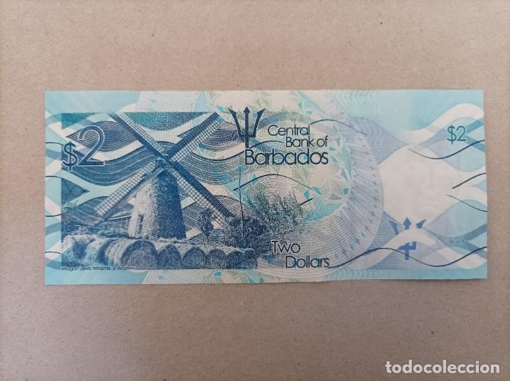 Billetes extranjeros: Billete de Barbados de 2 dolares, a&ntilde;o 2013, UNC - Foto 1