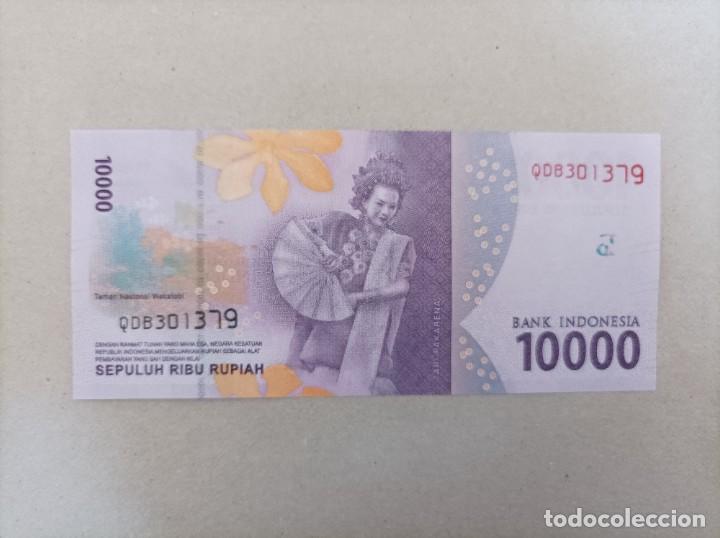 Billetes extranjeros: Billete de Indonesia de 10000 Rupiah, a&ntilde;o 2016, Uncirculated - Foto 1