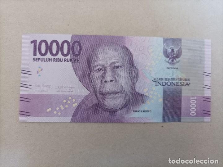 Billetes extranjeros: Billete de Indonesia de 10000 Rupiah, a&ntilde;o 2016, Uncirculated - Foto 2