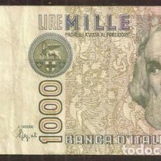 Billetes extranjeros: ITALIA. 1000 LIRE 6.1.1982. PICK 109B. MARCO POLO. FIRMAS CIAMPI - SPEZIALI. Lote 342618463