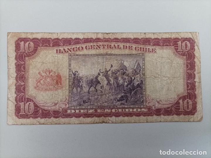 Billetes extranjeros: Billete de Chile de 10 escudos - Foto 2