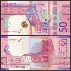 Billetes extranjeros: ARUBA. BONITO 50 FLORIN 1.1. 2019. FAUNA, CANGREJO. S/C