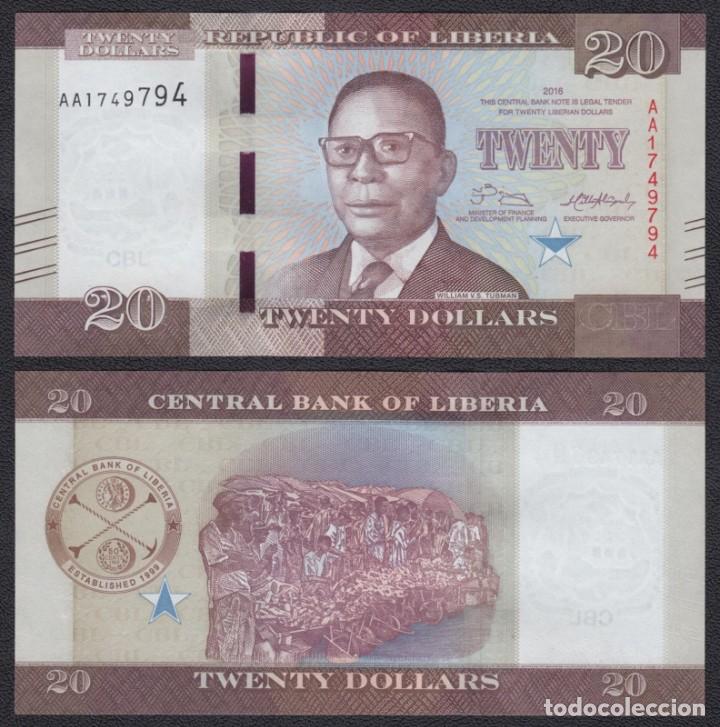 Billetes extranjeros: LIBERIA 20 DOLLARS 2017 Pick 33b UNC - Foto 1
