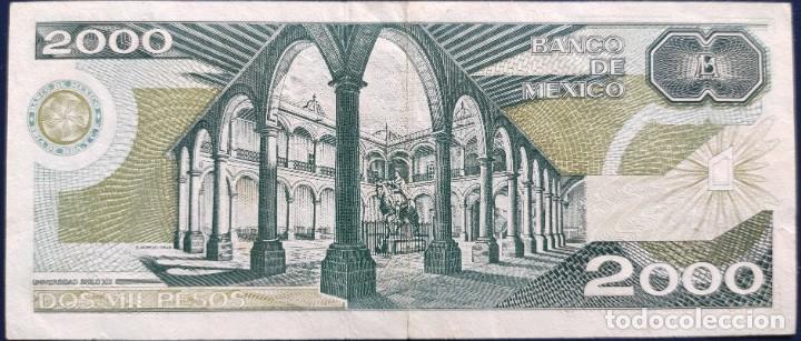 Billetes extranjeros: BILLETE MEXICO - 2000 PESOS - 1987 - USADO - Foto 2