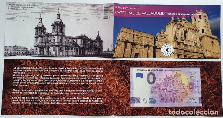 International Banknotes: BILLETE 0 Euro Souvenir 0 &euro; ESPA&Ntilde;A: VEGJ 2022-1 CATEDRAL DE VALLADOLID Presentaci&oacute;n en D&iacute;ptico