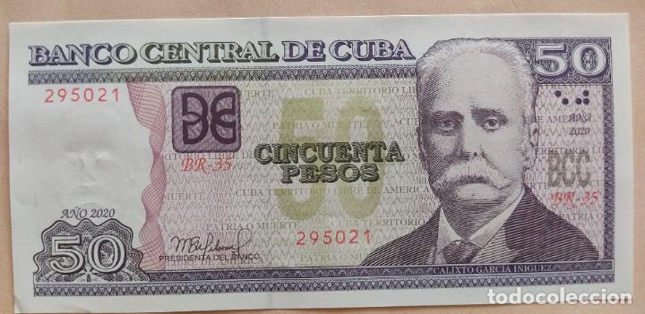 Billetes extranjeros: Cuba-50 pesos. - Foto 1
