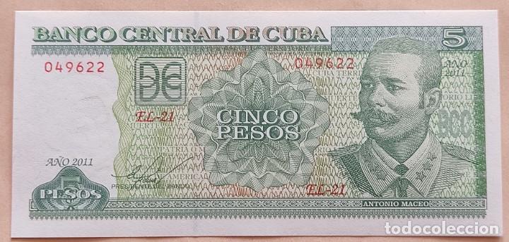 Billetes extranjeros: Cuba-5 pesos-2011.