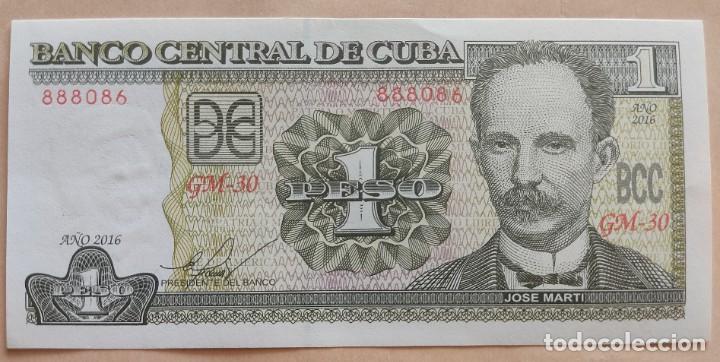 Billetes extranjeros: Cuba-1 peso-2016. - Foto 1