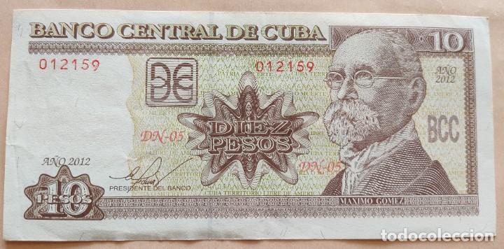 Billetes extranjeros: Cuba-10 pesos-2012.