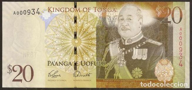 Billetes extranjeros: TONGA. 20 Pa&acirc;nga S/F (2008). S/C. Pick 41 a.