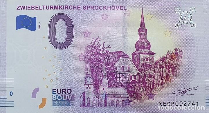 Billets internationaux: BILLETE Euro Souvenir 0 &euro; ALEMANIA: XECP 2018-1 ZWIEBELTURMKIRCHE SPROCKH&Ouml;VEL