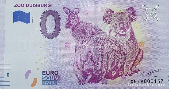 Banconote internazionali: BILLETE Euro Souvenir 0 &euro; ALEMANIA: XEFV 2018-7 ZOO DUISBURG - Marsupiales