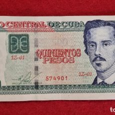 Billetes extranjeros: BILLETE CUBA 500 PESOS 2010 MBC ORIGINAL T901. Lote 345298908