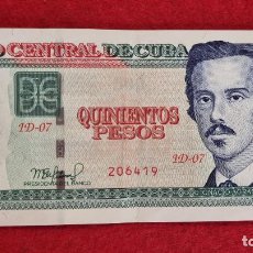 Billetes extranjeros: BILLETE CUBA 500 PESOS 2021 MBC ORIGINAL T419. Lote 345299058