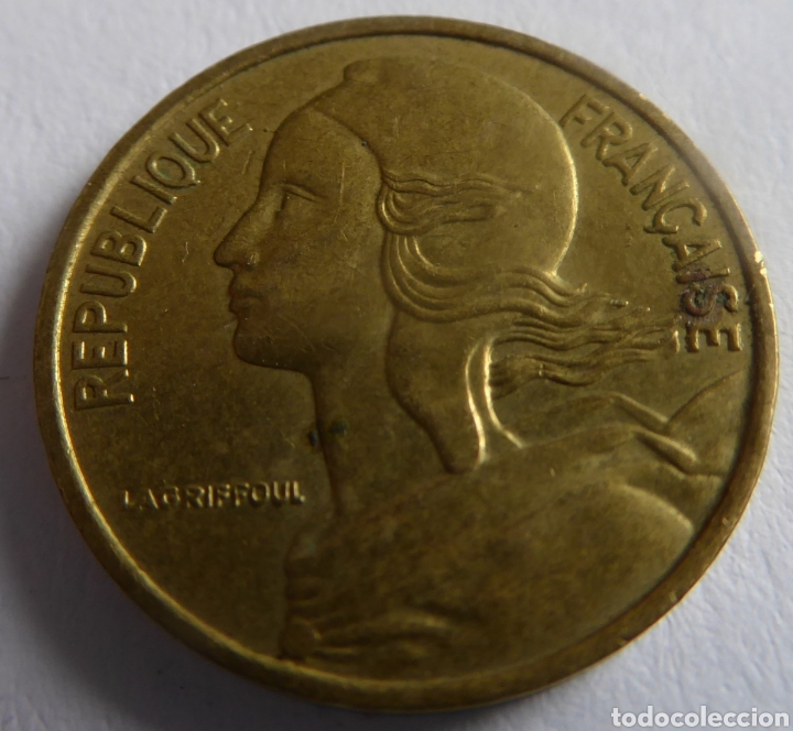 Billetes extranjeros: Moneda de 5 Centimos de Francia del a&ntilde;o 1990 - Foto 2