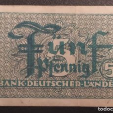 Billetes extranjeros: ALEMANIA 5 PFENNIG 1948 PICK 11 (MBC)
