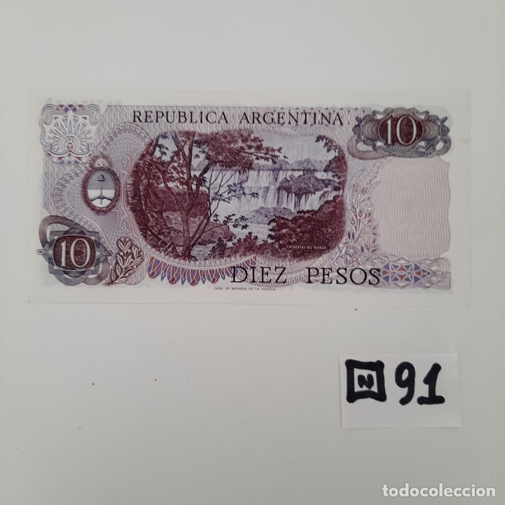 Billetes extranjeros: BILLETE 10 PESOS DE ARGENTINA - Foto 2