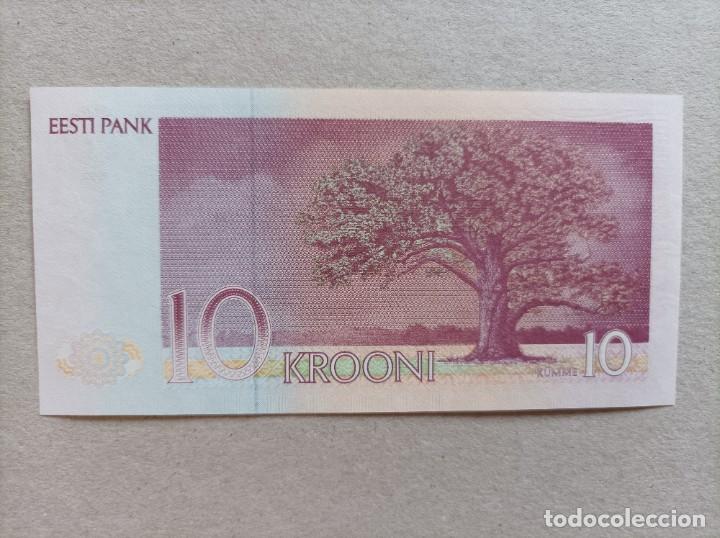 Billetes extranjeros: Billete de Estonia de 10 Krooni, a&ntilde;o 1992, UNCIRCULATED - Foto 2