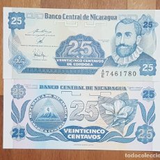 Billetes extranjeros: BILLETE NICARAGUA 25 CENTAVO DE CORDOBA SIN CIRCULAR,. Lote 347003158