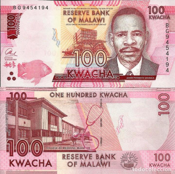 Billetes extranjeros: MALAWI 100 KWACHA 2017 Pick 65c SC / UNC - Foto 1