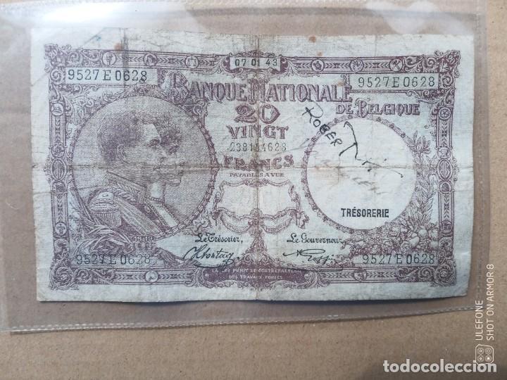 Notas Internacionais: BELGICA - 20 FRANCOS 07-01-1943 RC