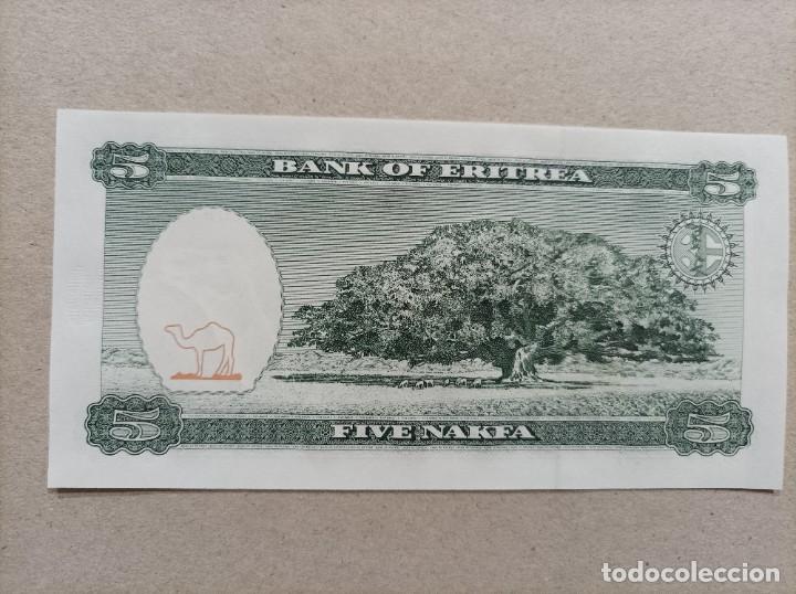 Billetes extranjeros: Billete de Eritrea de 5 nafka, a&ntilde;o 1997, UNC - Foto 2