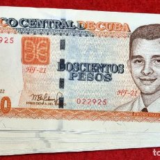 Billetes extranjeros: 1 BILLETE CUBA 200 PESOS 2022 NUEVO PLANCHA SIN CIRCULAR ORIGINAL KU. Lote 347966598