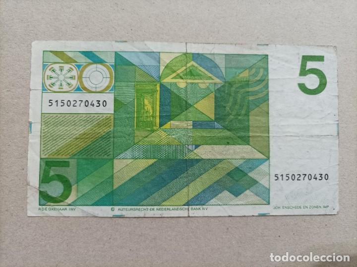 Billetes extranjeros: Billete de Holanda de 5 Gulden, a&ntilde;o 1973 - Foto 2