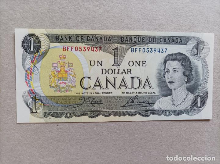 Billetes extranjeros: Billete de Canad&aacute; de 1 Dollar, a&ntilde;o 1973, UNC - Foto 1