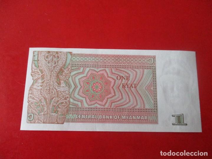 Billetes extranjeros: Myanmar billete de 1 kiat 1990 sin circular - Foto 2