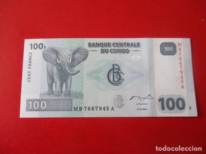 Billetes extranjeros: Congo billete de 100 francos 2007 sin circular - Foto 1