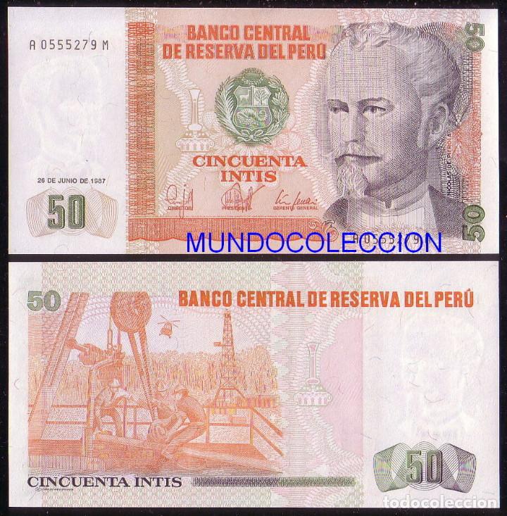 Billetes extranjeros: PERU 50 Intis 1987 Pick 131 - SC - Foto 1