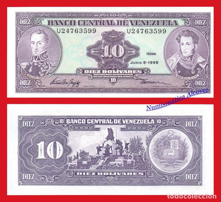 Billetes extranjeros: VENEZUELA 10 Bolivares 1995 Pick 61d -SC