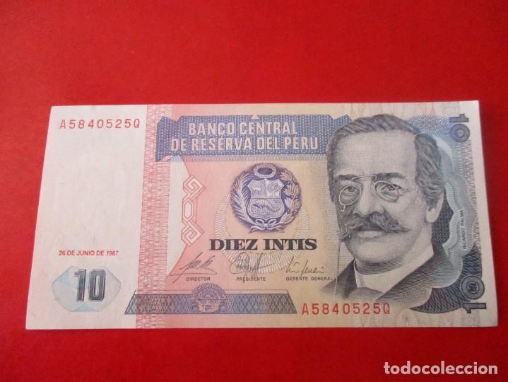 Billetes extranjeros: Peru billete de 10 intis 1987 sin circular - Foto 1