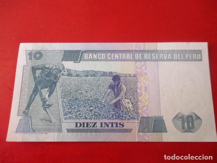 Billetes extranjeros: Peru billete de 10 intis 1987 sin circular - Foto 2