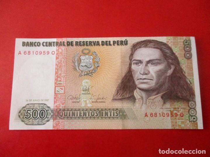 Billetes extranjeros: Peru billete de 500 intis 1987 sin circular - Foto 1
