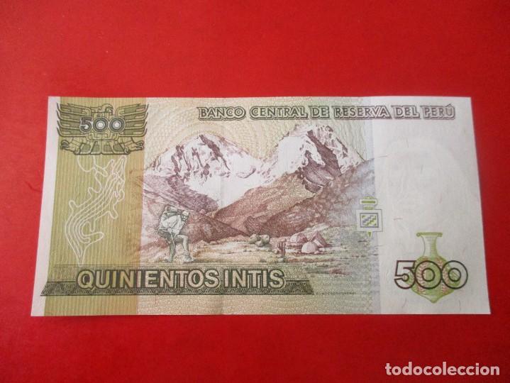 Billetes extranjeros: Peru billete de 500 intis 1987 sin circular - Foto 2