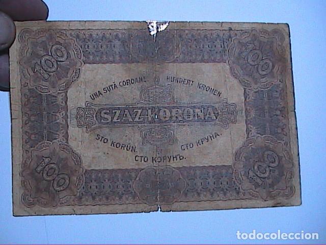 Billetes extranjeros: 100 CORONAS DE HUNGRIA. 1920. - Foto 2
