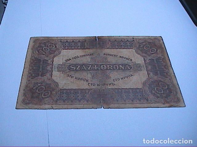 Billetes extranjeros: 100 CORONAS DE HUNGRIA. 1920. - Foto 4