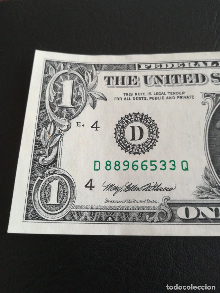 Billetes extranjeros: Billete 1 one dollar USA 1995 - Foto 3