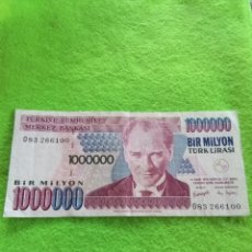 Banconote internazionali: UN BILLETE DE UN MILLÓN DE LIRAS TURKAS. Lote 351229864